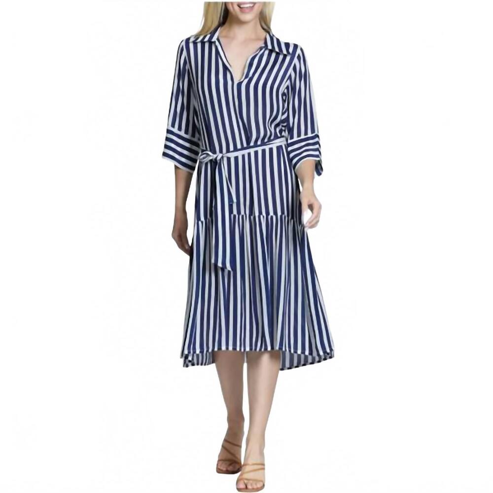 NEW APNY women's half placket dress in navy